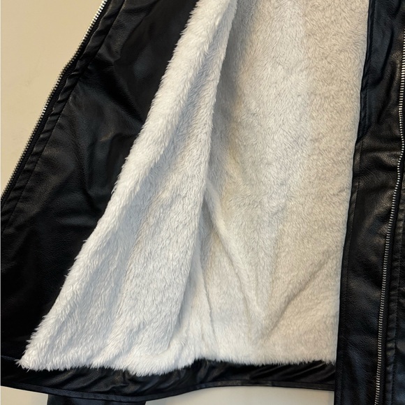 FAUX FUR TRIM LEATHER JACKET - Picture 3 of 3